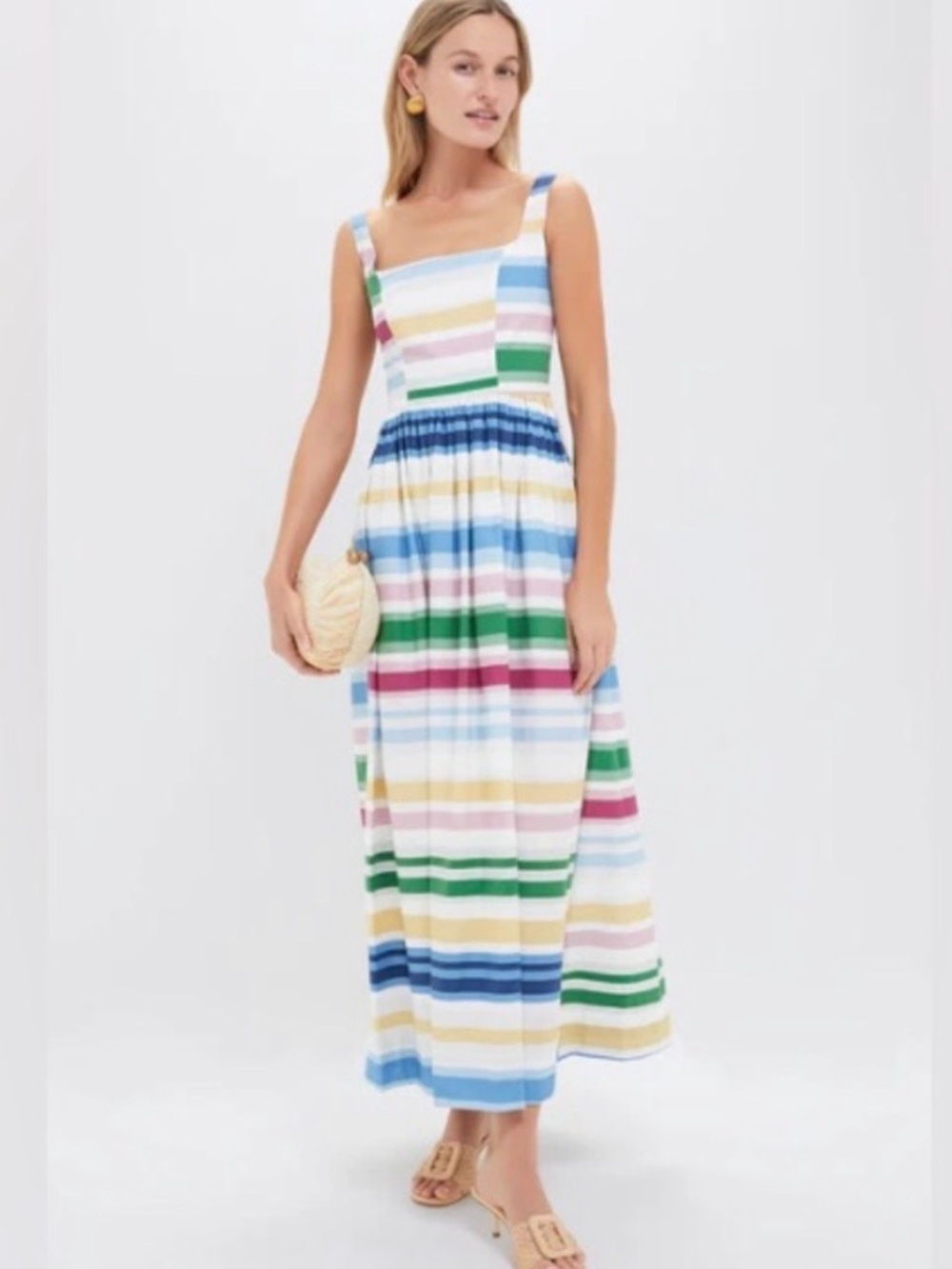 Coco Shop Women’s Sofa Striped Sun Dress Size Medium M Maxi Tuckernuck